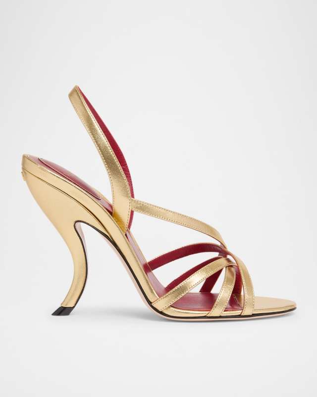 Fetishique Metallic Leather Sandals